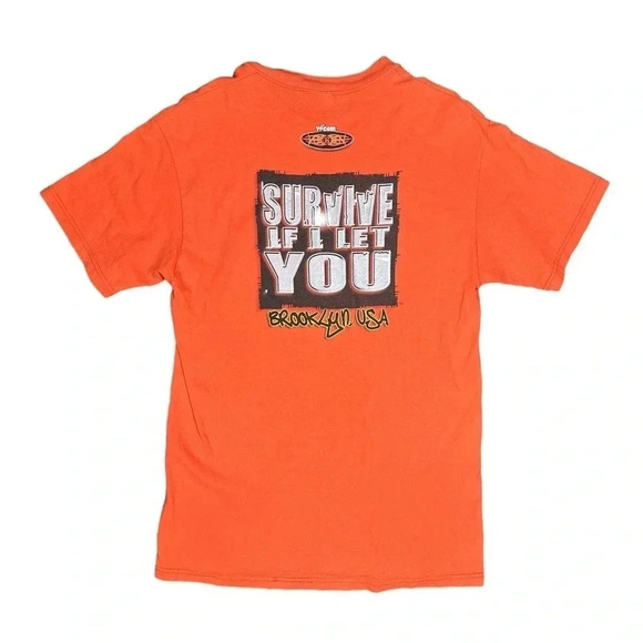 Vintage Y2K WWE Taz Thug Superstar  Survive If I Let You Orange T Shirt Mens M - Picture 2 of 10